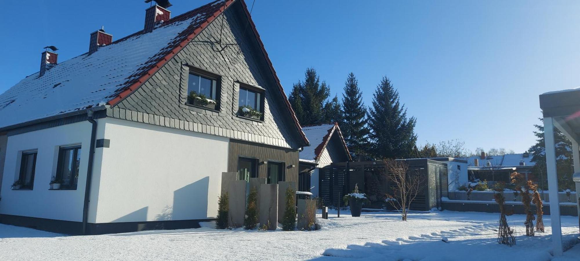 גרוסשונאו Ferienhaus Landbruecke מראה חיצוני תמונה